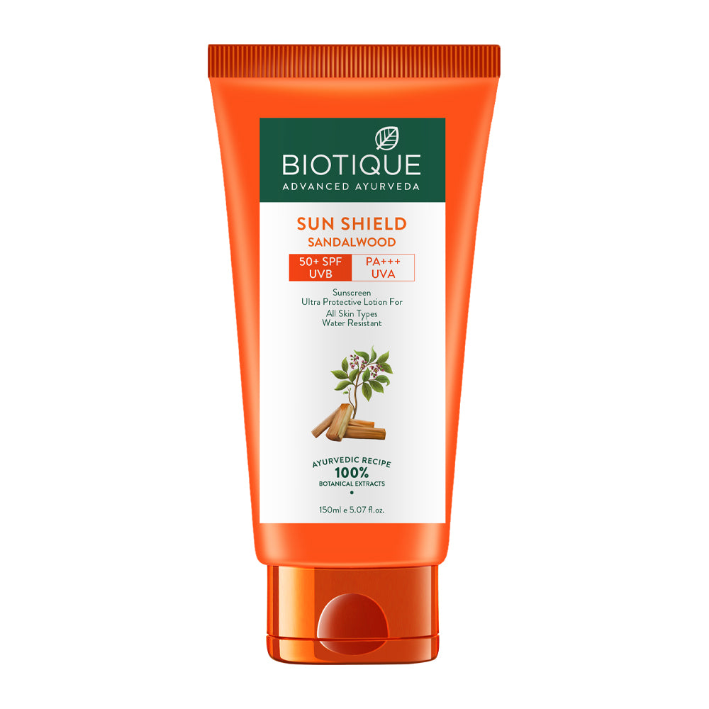 Biotique Bio Sandalwood 50+ SPF UVA/UVB Sunscreen Ultra Soothing Face Lotion (50ml)