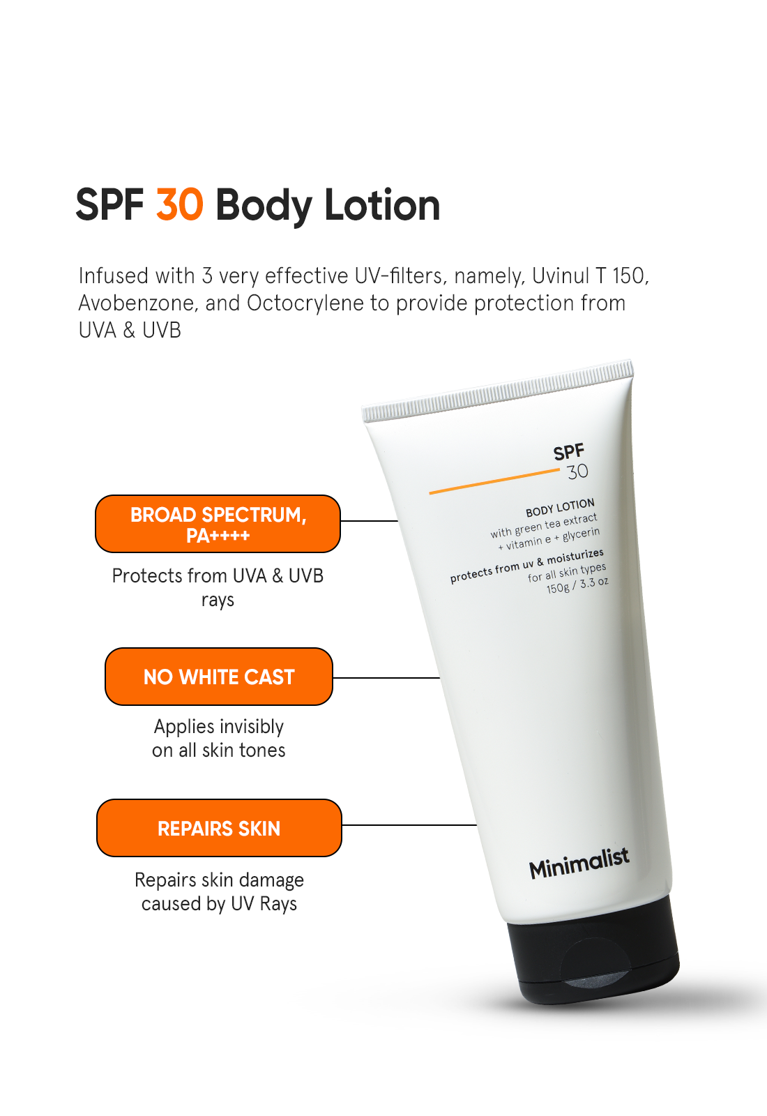 Minimalist SPF 30 Body Lotion (150g) – photo 3