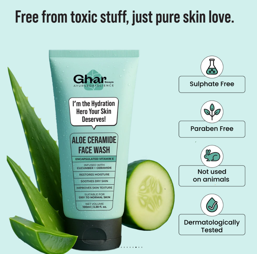 Ghar Aloe-Ceramide Face Wash – photo 3