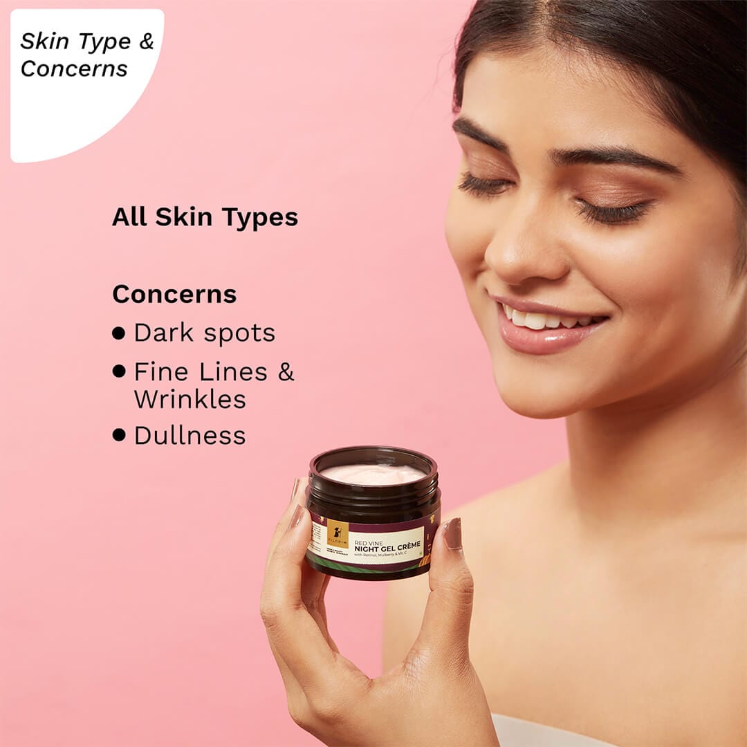 Pilgrim Red Vine Night Gel Crème with Retinol, Mulberry & Vit. C (50g) – photo 7