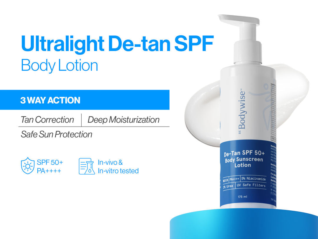 Be Bodywise De-Tan SPF 50+ Body Sunscreen Lotion