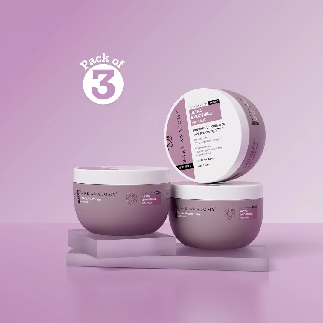Bare Anatomy Ultra Smoothing Hair Mask with Shea Butter & Niacinamide for Frizzy Hair