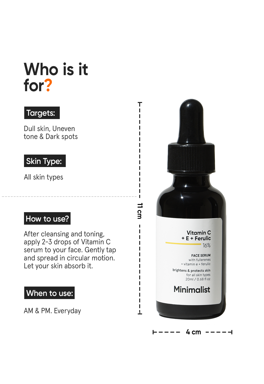 Minimalist Vitamin C + E + Ferulic 16% Face Serum (20ml) – photo 7