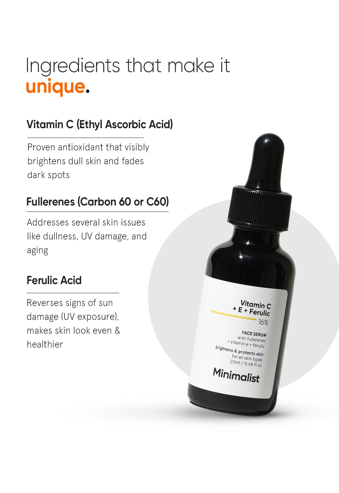 Minimalist Vitamin C + E + Ferulic 16% Face Serum (20ml) – photo 5