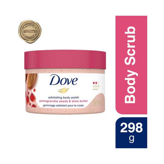 Dove Exfoliating Body Polish Scrub - Pomegranate Seeds and Shea Butter (298g)
