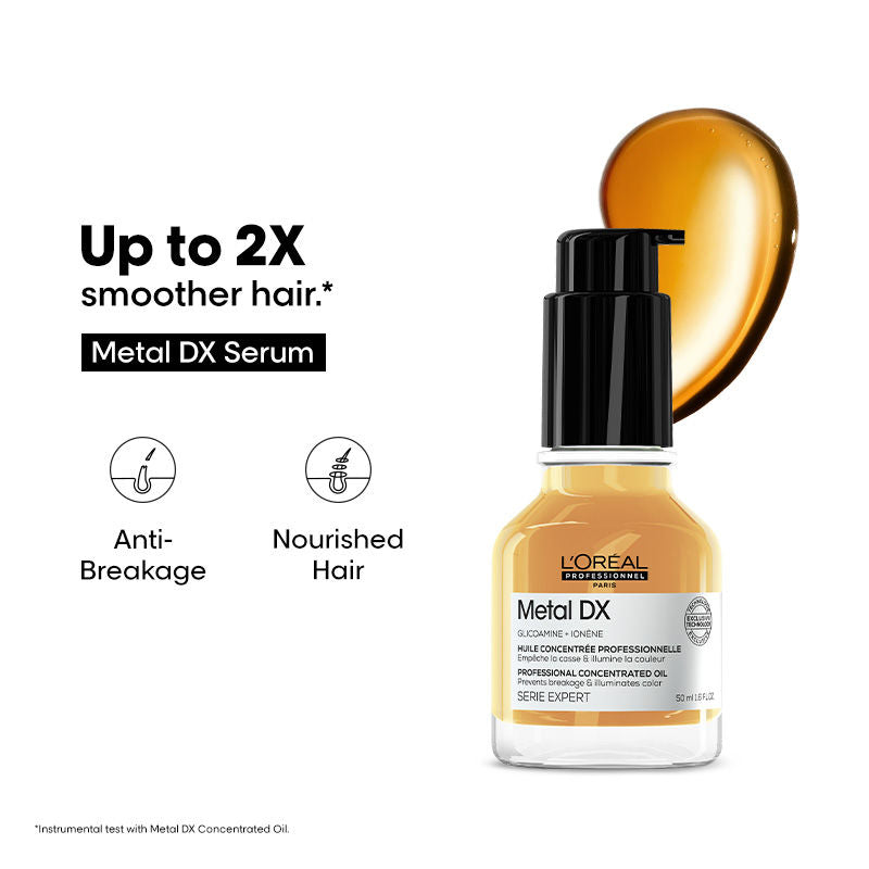 L'Oréal Professionnel Metal DX Concentrated Leave-In Serum, 2X Smoother Hair, 97% Less Hair Breakage – photo 1