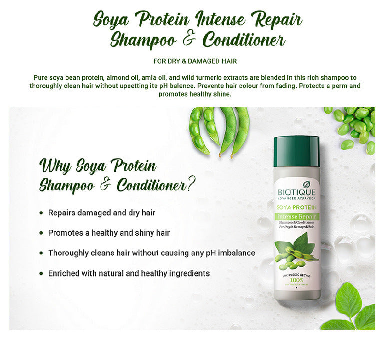 Biotique Soya Protein Intense Repair Shampoo & Conditioner – photo 5