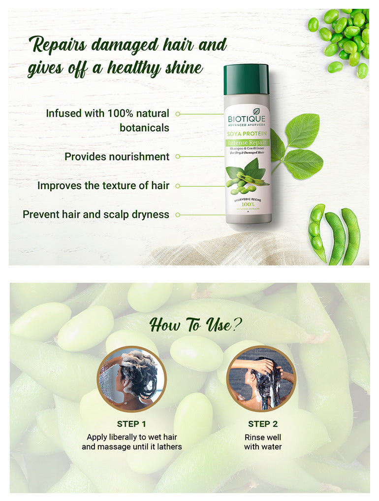 Biotique Soya Protein Intense Repair Shampoo & Conditioner – photo 7