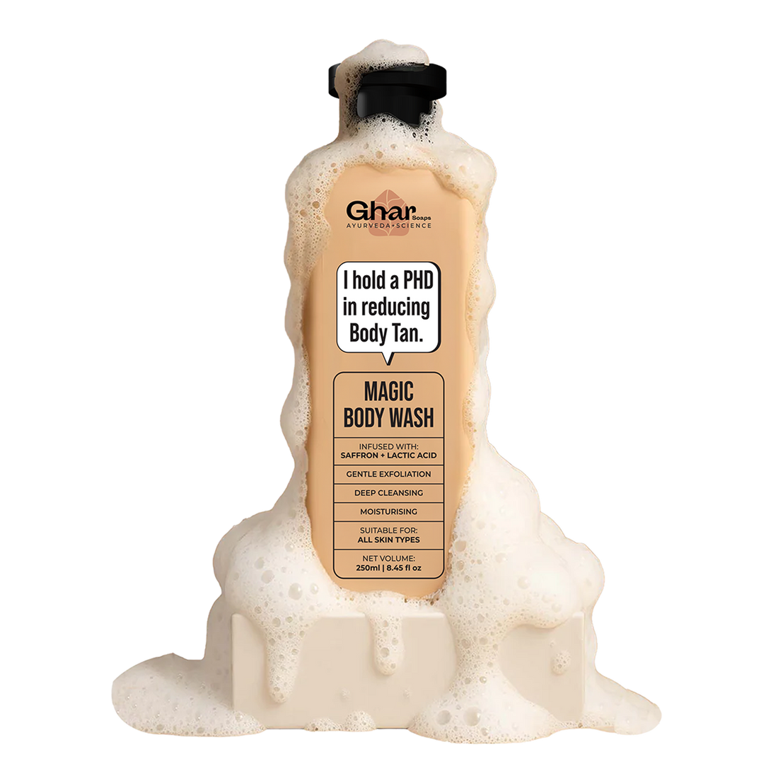 Ghar Soaps Magic De-Tan & Exfoliating Body Wash with Saffron & Lactic Acid – photo 1