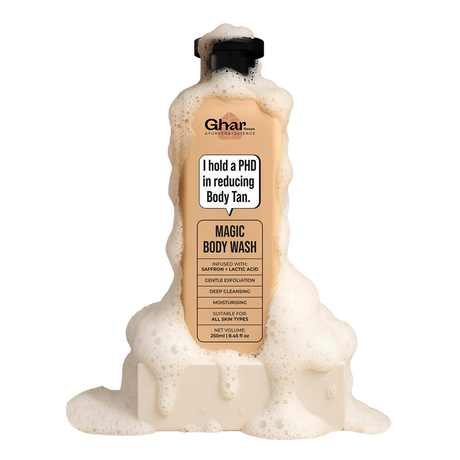 Ghar Soaps Magic De-Tan & Exfoliating Body Wash with Saffron & Lactic Acid