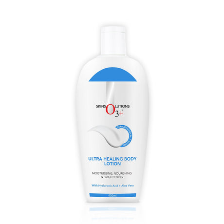 O3+ Ultra Healing Brightening Body Lotion with Hyaluronic Acid & Aloe Vera (400 ml)