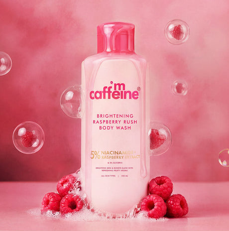 mCaffeine Brightening Body Wash | 5% Niacinamide & Raspberry Extracts