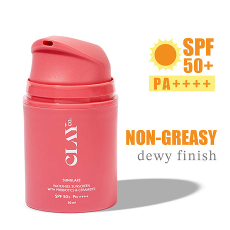 ClayCo Sunglaze Sunscreen SPF 50+ PA++++ With Probiotic & Ceramides
