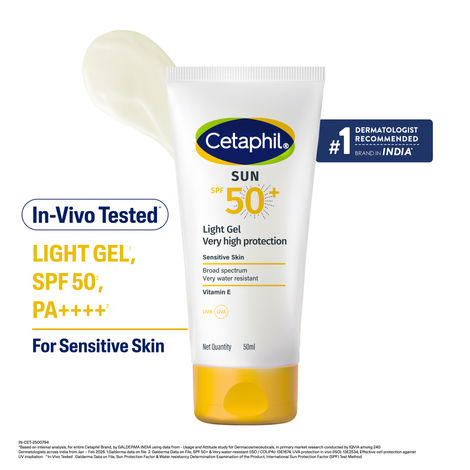 Cetaphil Sun SPF 50+ Light Gel (Very High Protection) - 50ml