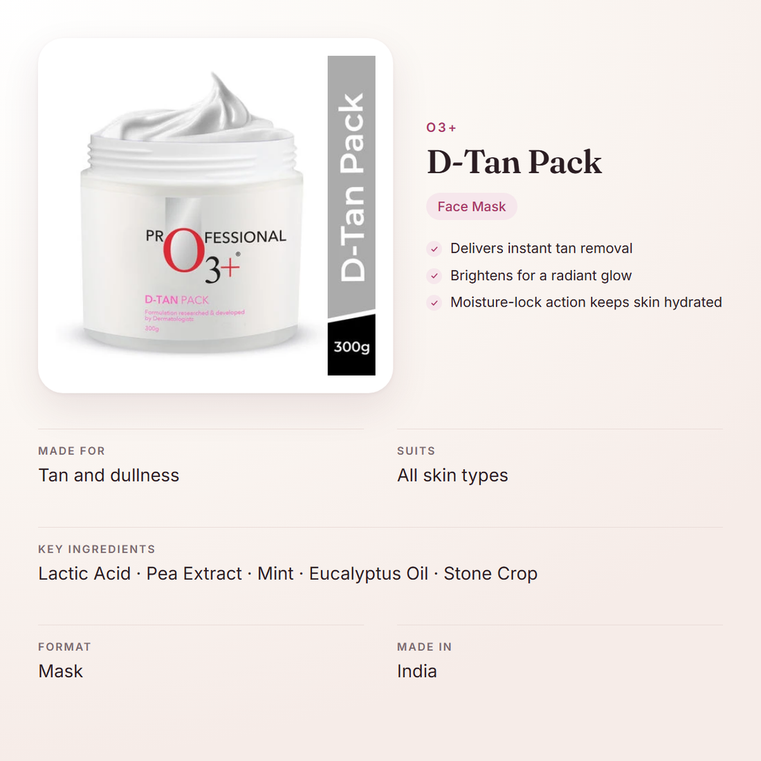 O3+ D-Tan Pack – at a glance: what it is for, who it suits and key ingredients