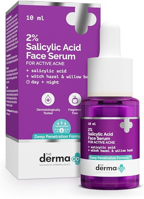The Derma Co 2% Salicylic Acid Face Serum for Active Acne (30ml)