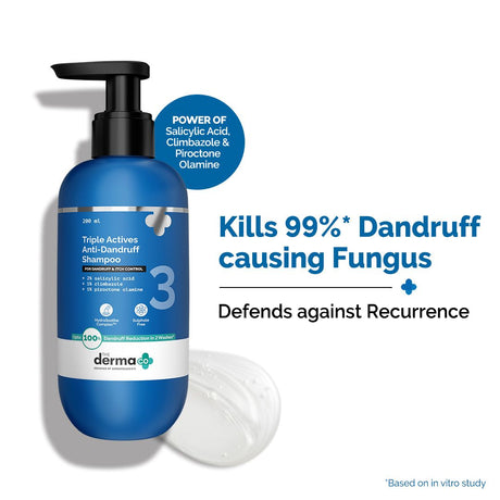 The Derma Co Triple Actives Anti-Dandruff Shampoo (200 ml)