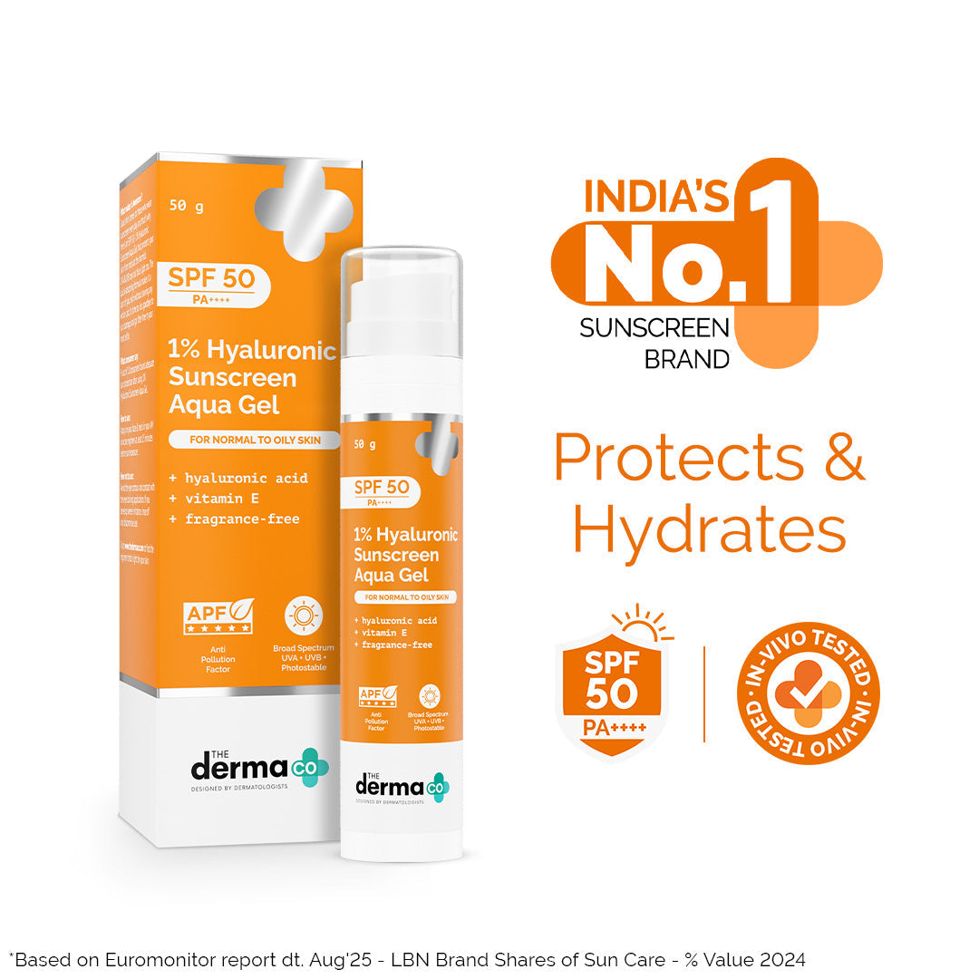The Derma Co C-Cinamide Radiance Sunscreen Aqua Gel with SPF 50 & PA++++