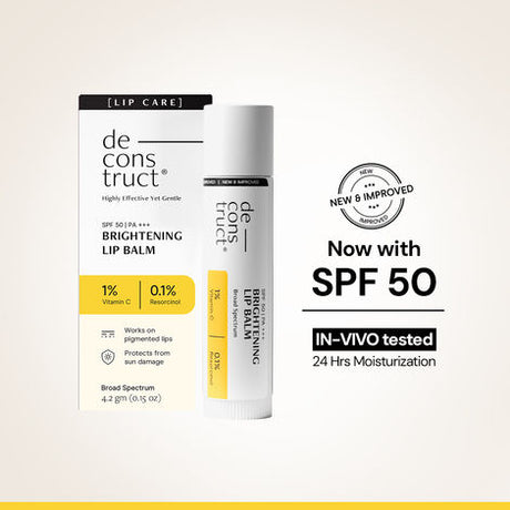 Deconstruct Brightening Lip Balm with SPF 50 (1% Vitamin C + 0.1% Resorcinol)