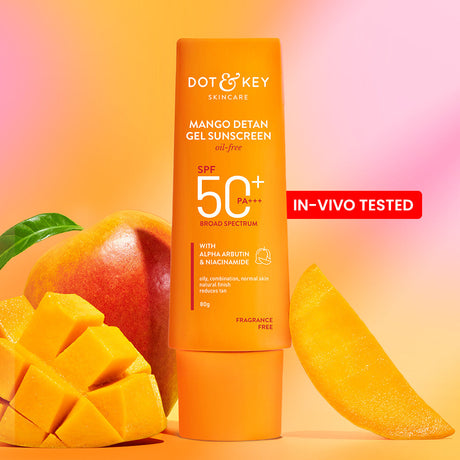 Dot & Key Mango Detan Gel Sunscreen, In-Vivo Tested SPF 50+ PA++++