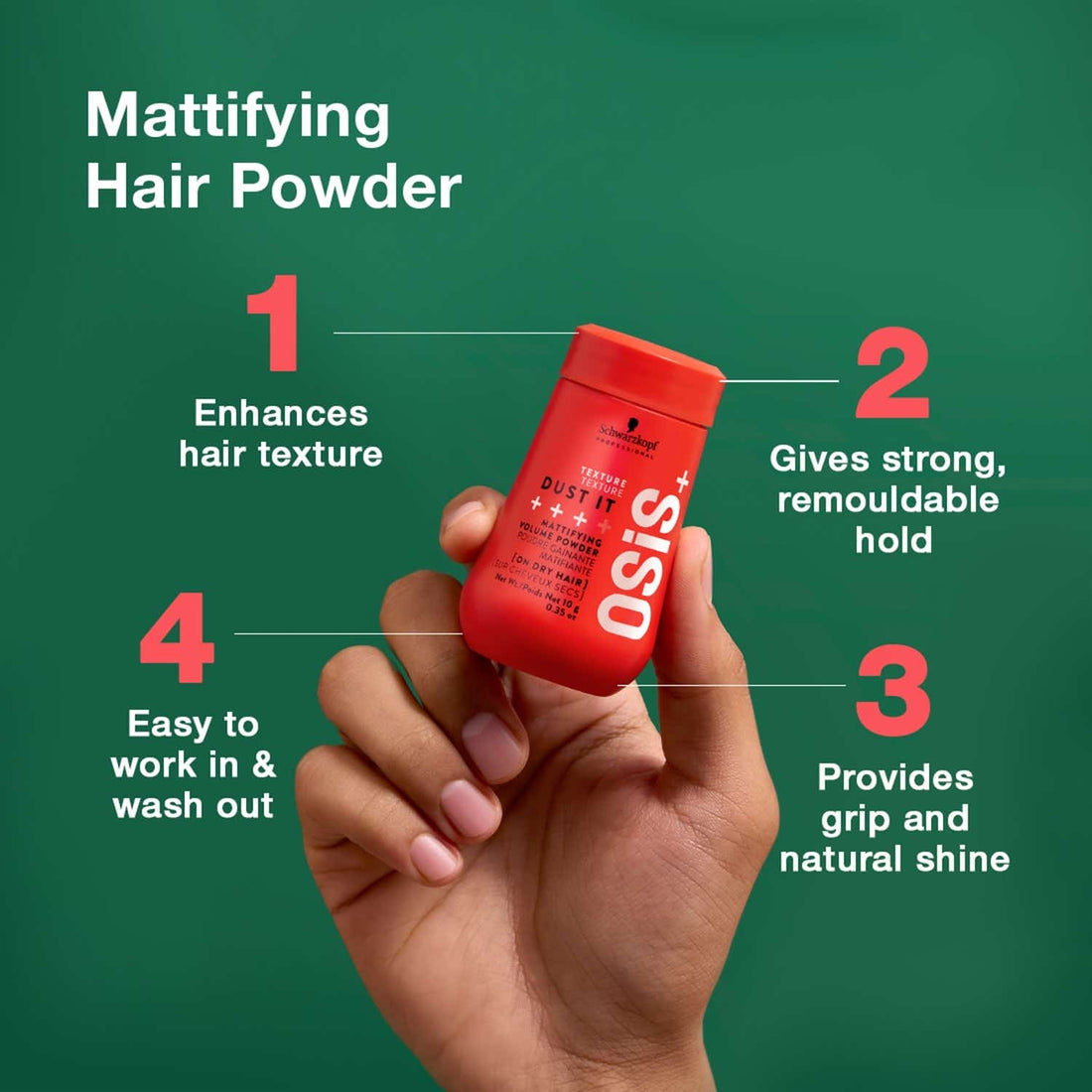 Schwarzkopf Professional OSiS+ Dust It Mattifying Volume Powder (10 g) – image 3