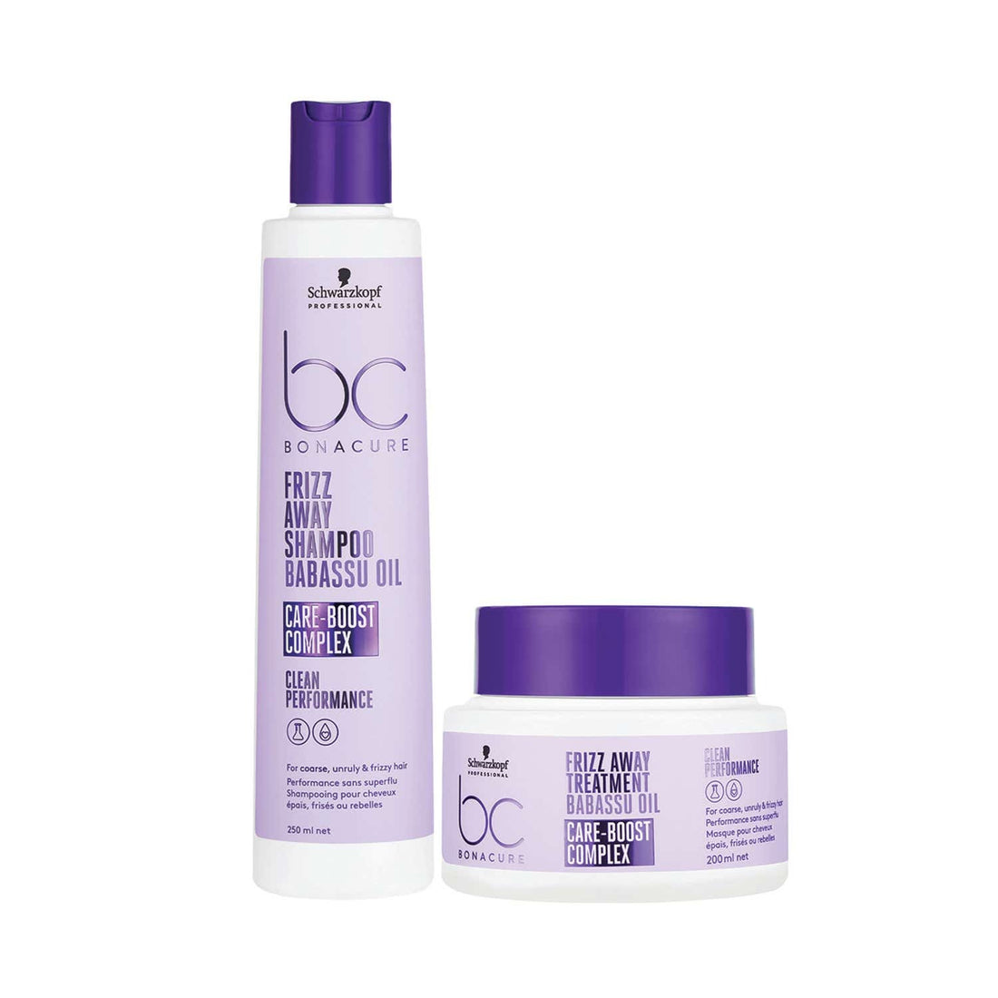 Schwarzkopf Professional BC Bonacure Frizz Away Combo - Shampoo (250 ml) + Treatment (200 ml) – photo 1