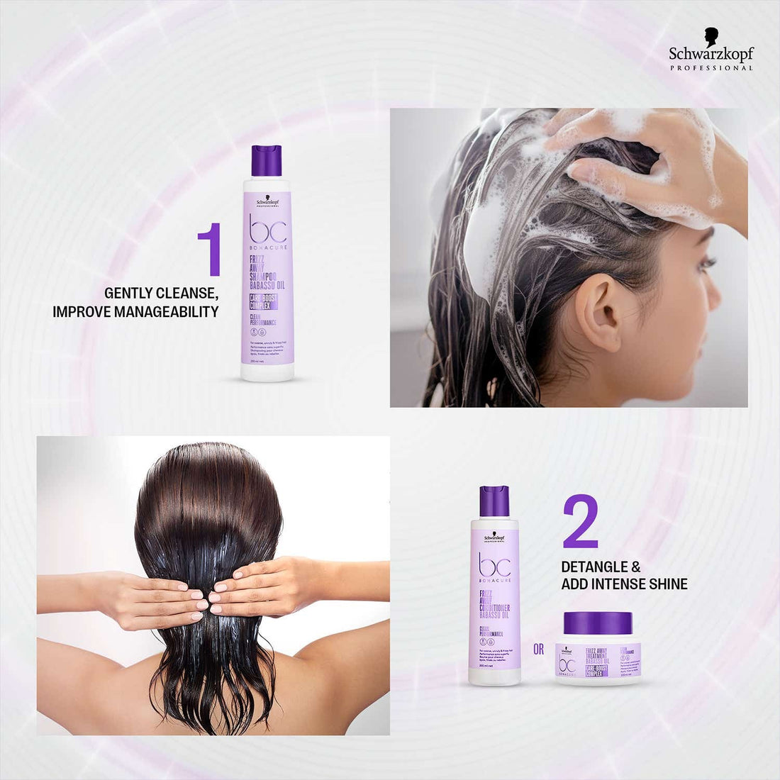 Schwarzkopf Professional BC Bonacure Frizz Away Combo - Shampoo (250 ml) + Treatment (200 ml) – image 8