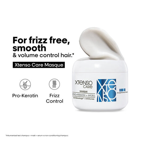 L'Oréal Professionnel Xtenso Care Masque, Frizz-Free Smooth Hair With Pro-Keratin & Incell (200ml)