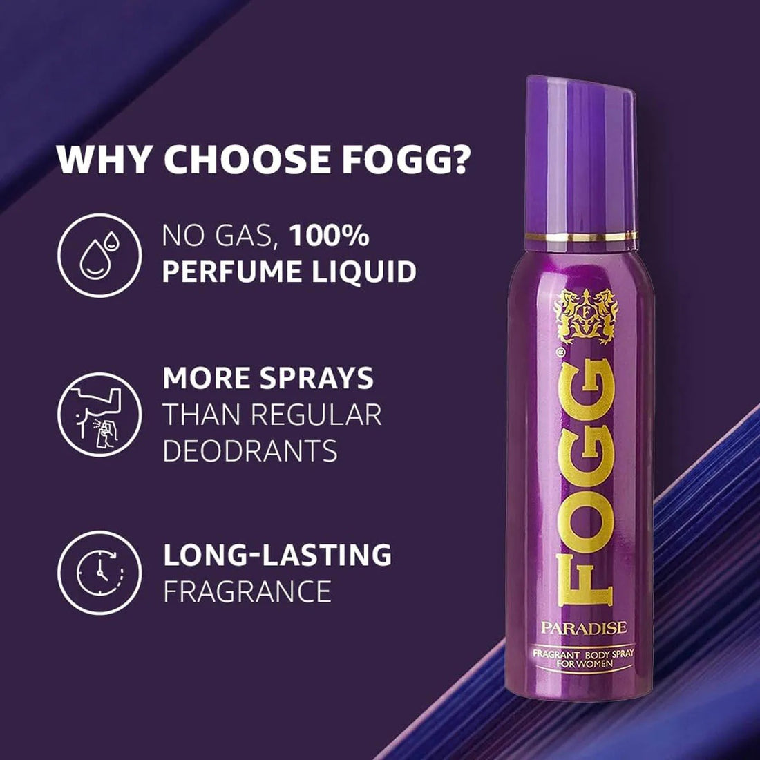 Fogg Paradise Fragrance Body Spray for Women (120 ml) – image 2