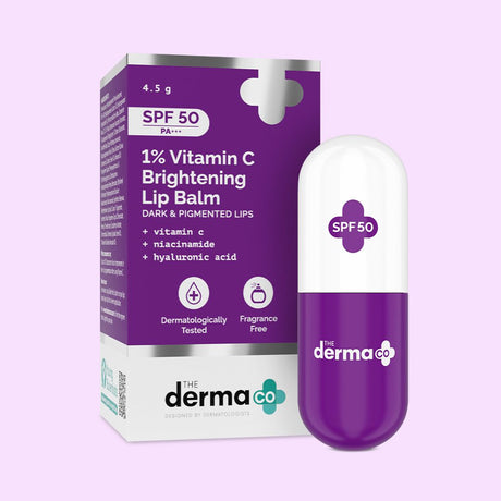 The Derma Co 1% Vitamin C Brightening Lip Balm with SPF 50 PA+++ (4.5g)