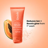Foxtale Super Glow De-Tan Face Wash with Vitamin C & Papaya Enzyme