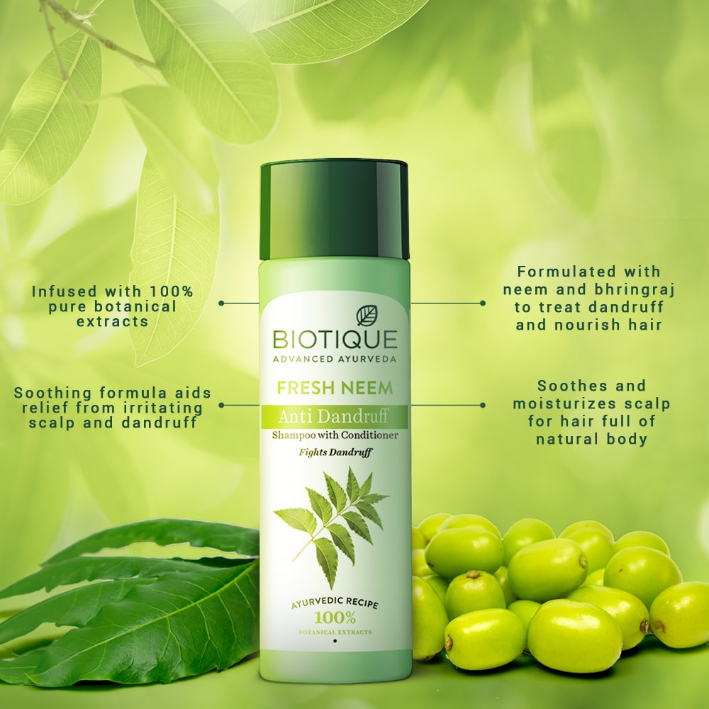 Biotique Bio Neem Margosa Anti-Dandruff Shampoo & Conditioner – photo 3