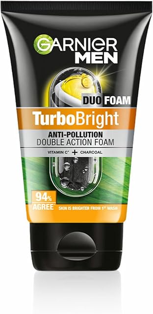 Garnier Men Turbo Bright Anti-Pollution Double Action Face Wash