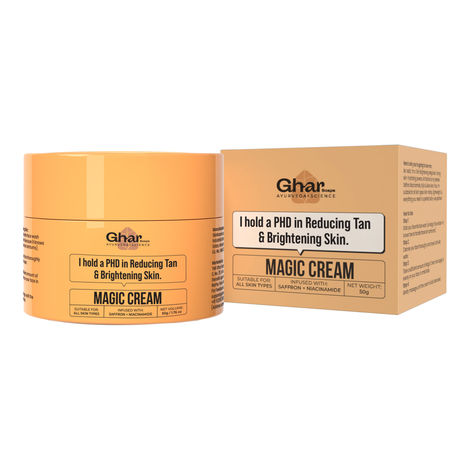 Ghar Soaps Magic Cream with Saffron & Niacinamide (De-Tan & Skin Brightening)