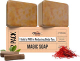 GHAR SOAPS Sandalwood & Saffron Magic Soap (Chandan & Kesar Bath Soap, 100g)
