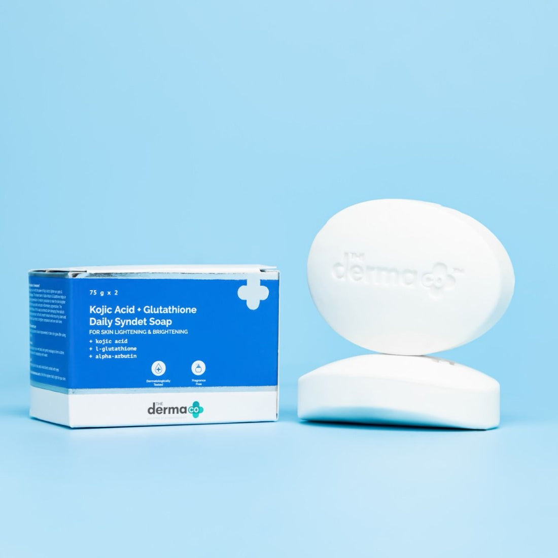 The Derma Co Kojic Acid + Glutathione Daily Syndet Soap (75 g x 2)
