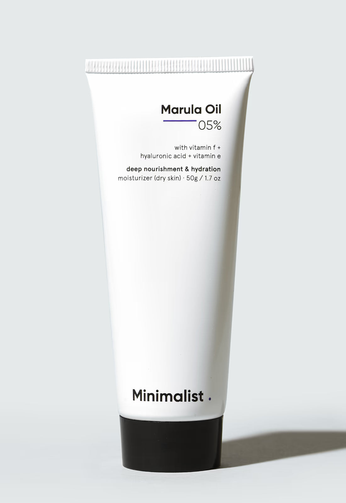Minimalist 5% Marula Oil Face Moisturizer with Hyaluronic Acid, Vitamin F & E (50g)