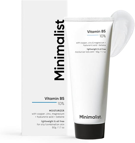 Minimalist 10% Vitamin B5 Oil-Free Moisturizer for Oily & Acne-Prone Skin (50g)