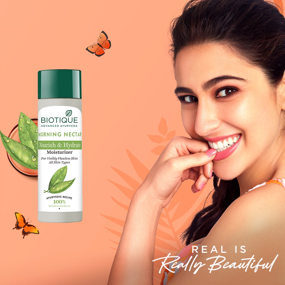 Biotique Morning Nectar Nourish & Hydrate Moisturizer (Visibly Flawless Skin Moisturizer / Lotion) – photo 3