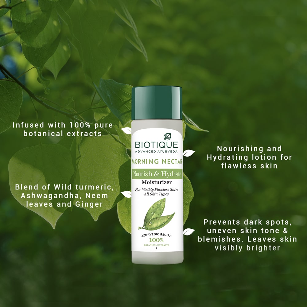 Biotique Morning Nectar Nourish & Hydrate Moisturizer (Visibly Flawless Skin Moisturizer / Lotion) – photo 4