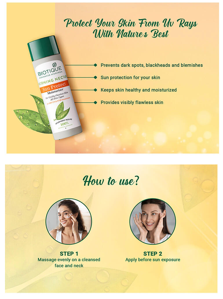 Biotique Bio Morning Nectar Sun Protect Moisturizer SPF 30+ UVA/UVB Sunscreen (120 ml) – photo 5