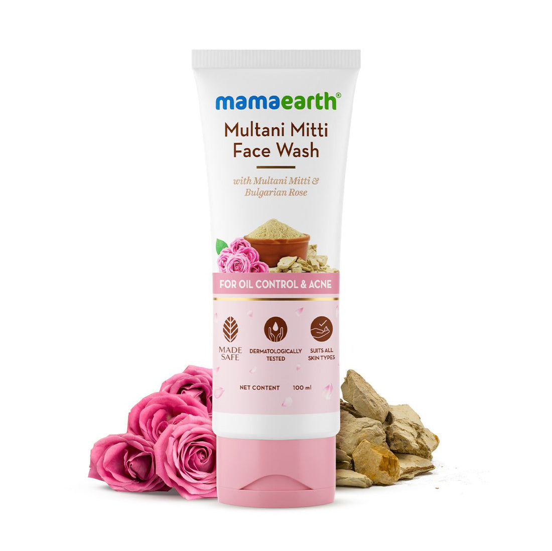 Mamaearth Multani Mitti Face Wash with Multani Mitti & Bulgarian Rose for Oil Control & Acne (100ml) – photo 2