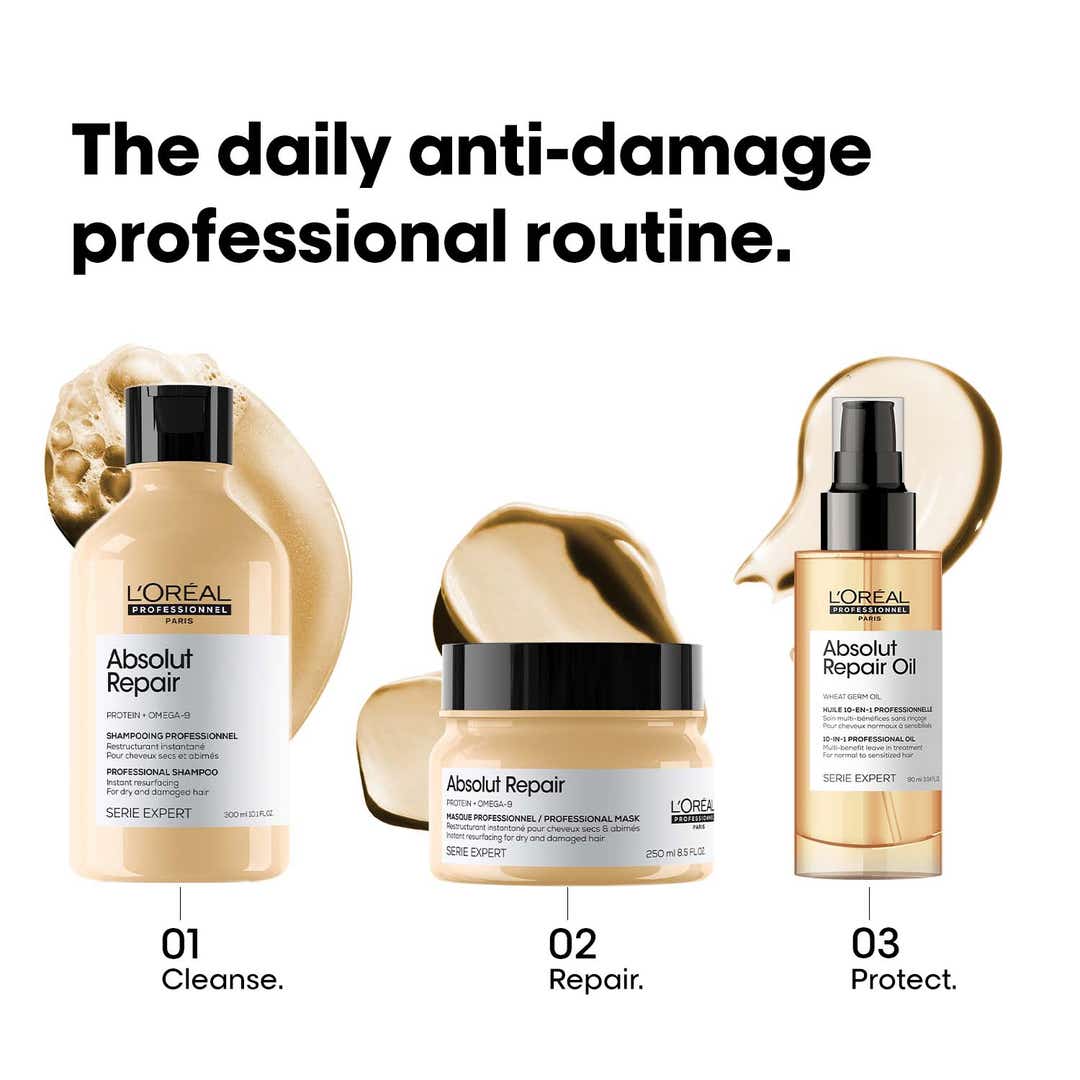 L'Oréal Professionnel Serie Expert Absolut Repair Mask for Dry & Damaged Hair (with Protein & Omega-9) (250ml) – photo 6