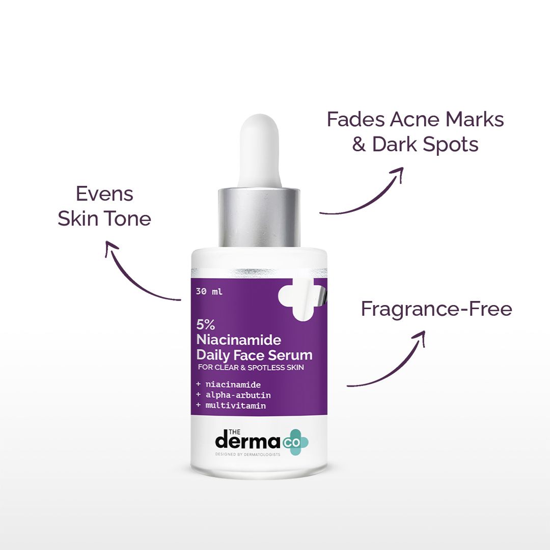 The Derma Co 5% Niacinamide Daily Face Serum with Alpha Arbutin & Multivitamin - 30ml – photo 3