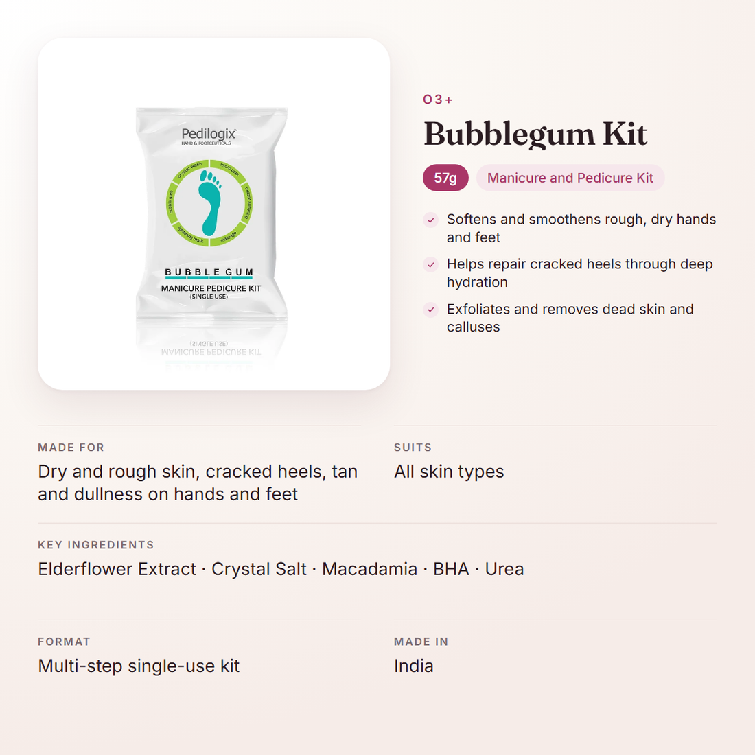 O3+ Bubblegum Kit (57g) – at a glance: what it is for, who it suits and key ingredients