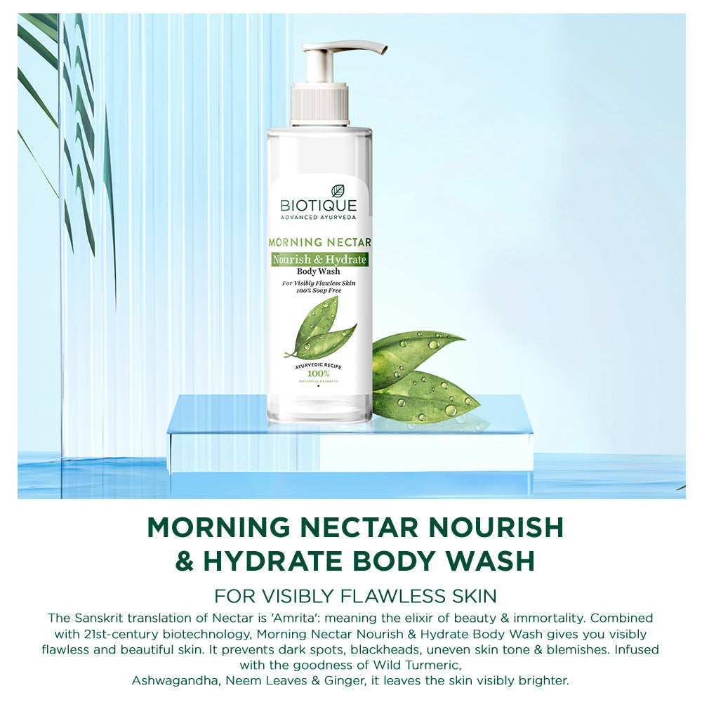 Biotique Morning Nectar Nourish & Hydrate Body Wash (200ml) – photo 2