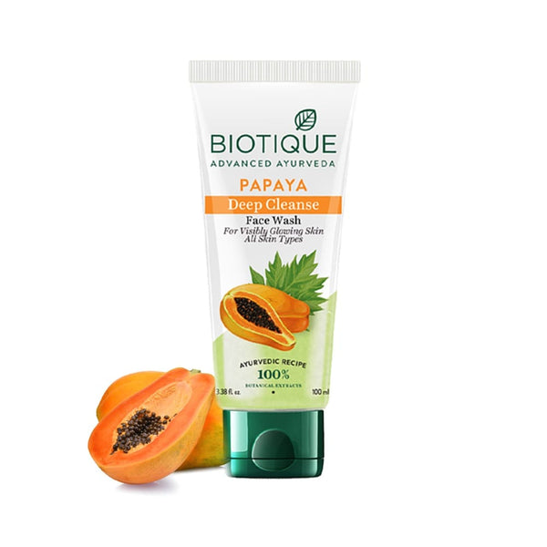 Biotique Bio Papaya Deep Cleanse Visibly Glowing Skin Face Wash (For All Skin Types) (100ml)