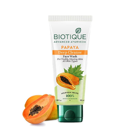 Biotique Bio Papaya Deep Cleanse Visibly Glowing Skin Face Wash (For All Skin Types) (100ml)