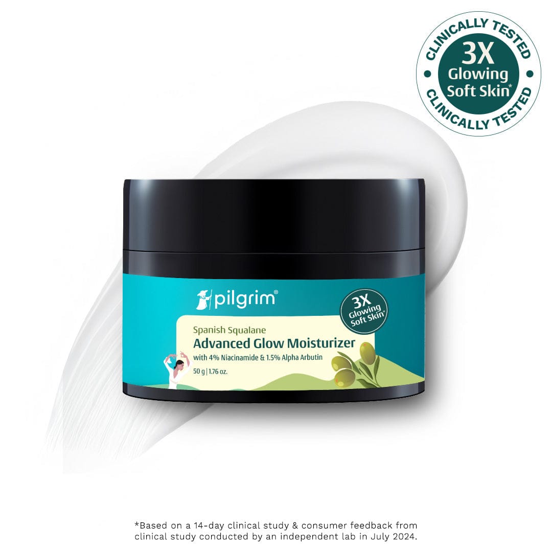 Pilgrim Squalane Glow Moisturizer with Niacinamide & Vitamin C (50g)
