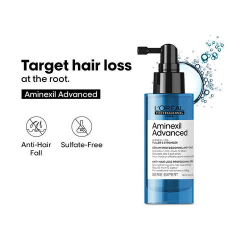 L'Oréal Professionnel Aminexil Advanced Anti-Hair Loss Leave-In Serum with Dermatological Actives (90ml)
